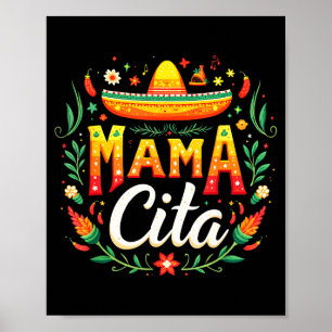 Mexican fiesta cinco de mayo mama cita poster