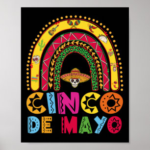 Mexican Fiesta Cinco De Mayo Rainbow Costume Boys Poster