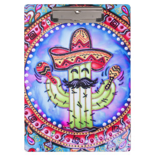 Mexican Fiesta Cinco de Mayo Sombrero Hat Blue Red Clipboard