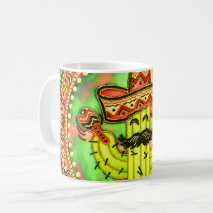 Mexican Fiesta Cinco de Mayo Sombrero Hat Green  Coffee Mug