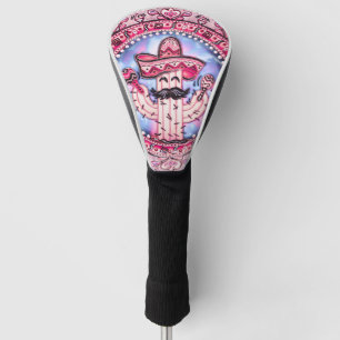Mexican Fiesta Cinco de Mayo Sombrero Pink Blue Golf Head Cover