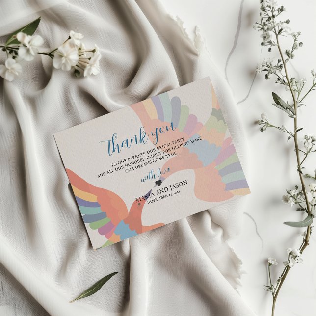 Mexican Fiesta Colourful Floral Modern Boda Weddin Thank You Card (Mexican Fiesta Colorful Floral Modern Boda Wedding Thank You Card)