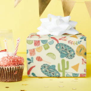 Mexican Fiesta Cute Patterned Wrapping Paper