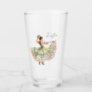 Mexican Fiesta Dance Dress Glass