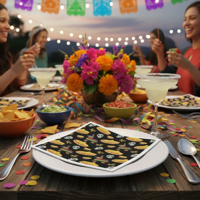 Mexican Fiesta & Día de Muertos  Napkin (Creator Uploaded)