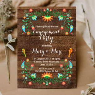 Mexican Fiesta Engagement Party Invitation