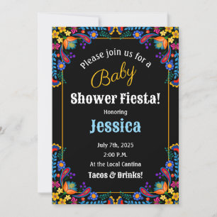 Mexican Fiesta Floral Baby Shower Invitation