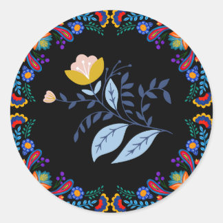 Mexican Fiesta Floral Baby Shower Sticker 