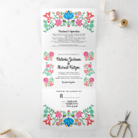 Mexican Fiesta Folk Art Floral Wedding