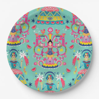 Mexican Fiesta Frida Paper Plate