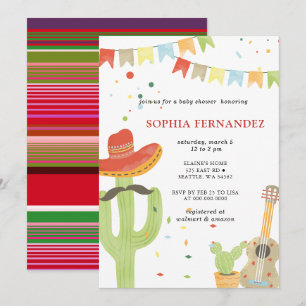 Mexican Fiesta Gender Neutral Baby Shower Invitation