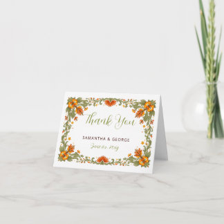 Mexican Fiesta Green Talavera Wedding Photo Thank You Card