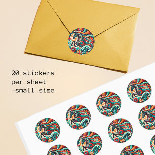 Mexican fiesta horse classic round sticker