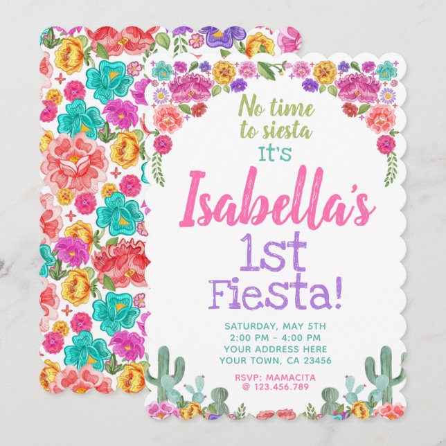 Mexican Fiesta Invitation (Front/Back)
