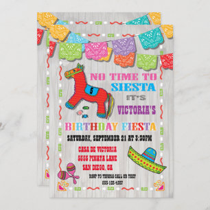 Mexican Fiesta Kids Birthday Party Invitation