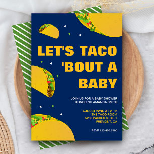 Mexican Fiesta Let's Taco 'Bout a Baby Shower Invitation