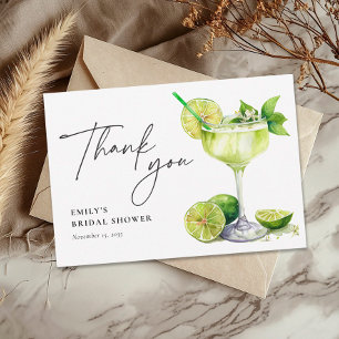 Mexican Fiesta Margarita Bridal Shower Thank You Card