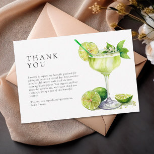 Mexican Fiesta Margarita Bridal Shower Thank You Card