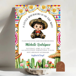 Mexican Fiesta Muchacho Boy Baby Shower Invitation