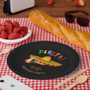 Mexican Fiesta or Cinco de Mayo Paper Plate