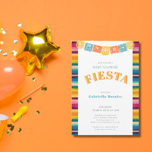 Mexican Fiesta Papel Picado Baby Shower  Invitation