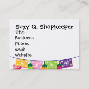 Mexican Fiesta Party Sombrero Saguaro Lime Peppers Business Card