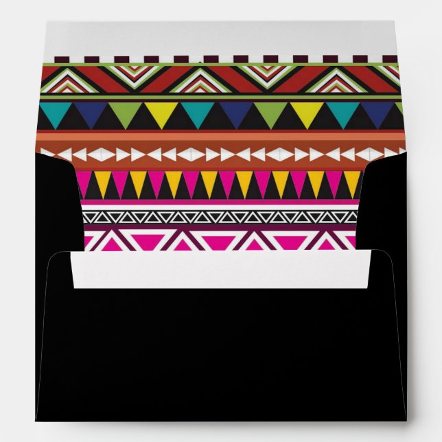 Mexican Fiesta Pattern with Return Address Envelope (Back (Bottom))
