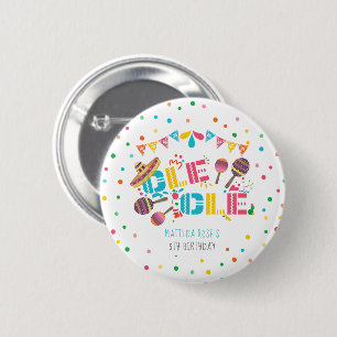 Mexican Fiesta Personalised Birthday 6 Cm Round Badge