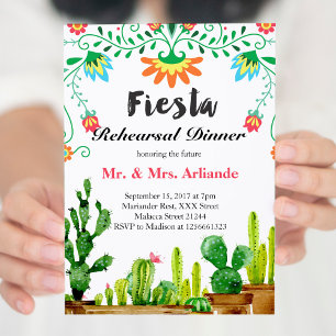 Mexican Fiesta Rehearsal Dinner Invitation