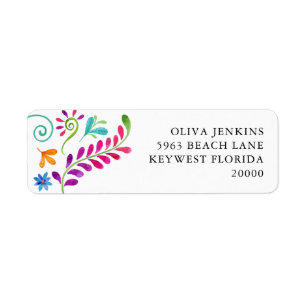 Mexican Fiesta Return Address Label
