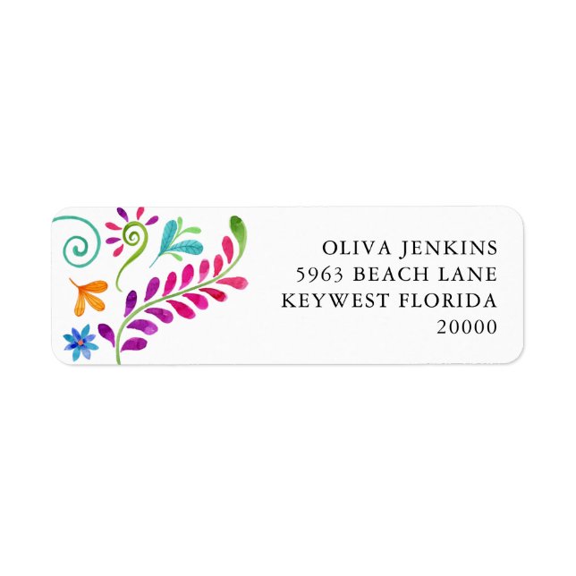 Mexican Fiesta Return Address Label (Front)