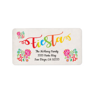 Mexican Fiesta return address label