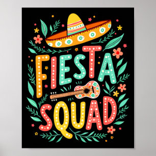 Mexican fiesta squad shirt for cinco de mayo party poster