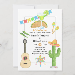 Mexican Fiesta Taco 'bout Love Couples Shower Invitation