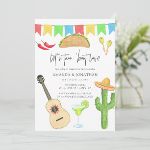 Mexican Fiesta Taco 'bout Love Engagement Party Invitation