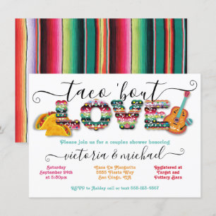 Mexican Fiesta Taco'bout Love couples shower Invitation