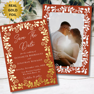 Mexican Fiesta Talavera Photo Save The Date Card