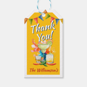 Mexican Fiesta Thank You! Colourful Margarita Gift Tags