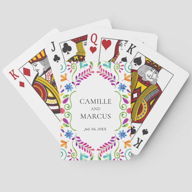 Mexican Fiesta Theme Wedding Favours Playing Cards (Back)