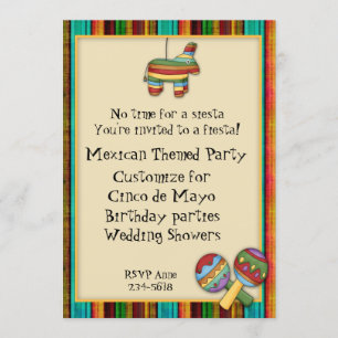 Mexican Fiesta Themed Invitation