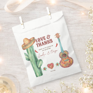 Mexican fiesta themed party personalised favours favour bag