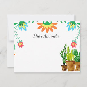 Mexican Fiesta Time Capsule Note Card Guestbook