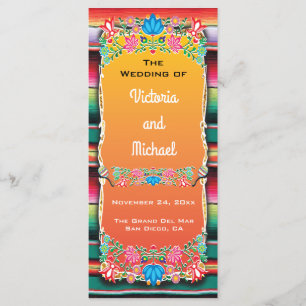 Mexican Fiesta Wedding Program