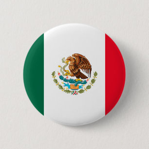 Mexican flag 6 cm round badge