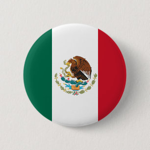 Mexican Flag 6 Cm Round Badge