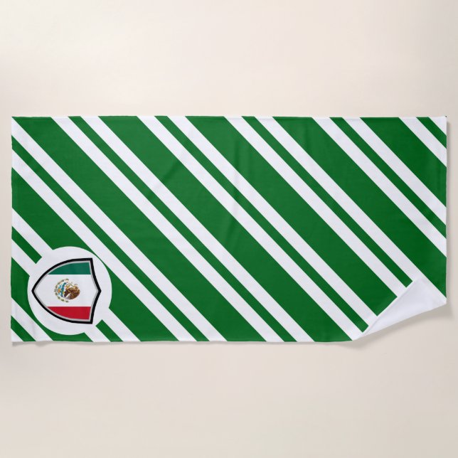 Mexican flag beach towel (Front)
