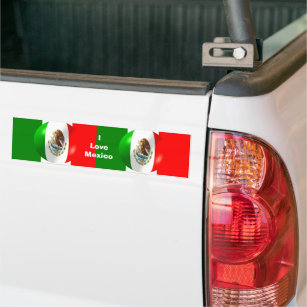 Mexican Flag Bumper Sticker
