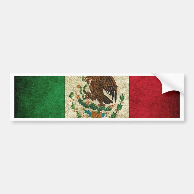 Mexican Flag Bumper Sticker (Front)