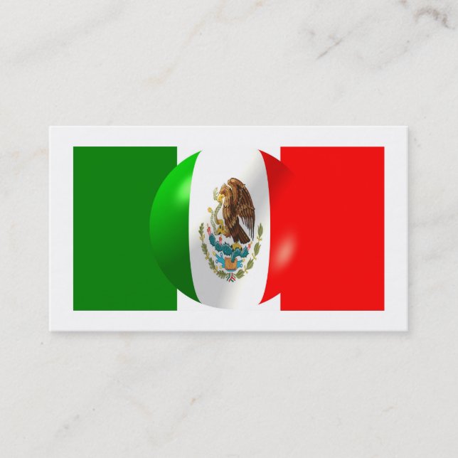 Mexican Flag Business Card (Front)