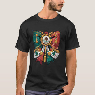 Mexican Flag Coquette Bow Spanish Latina Chicana M T-Shirt